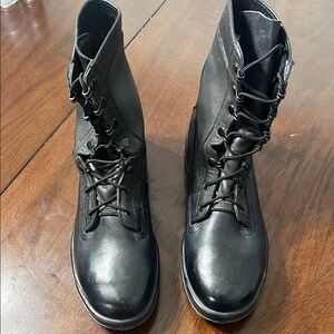 Black Lace-Up Boots